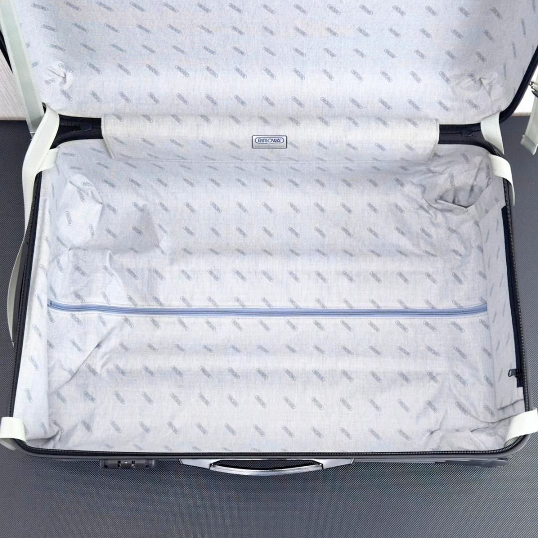 美品 リモワ サルサ 63L 2輪 機内持ち込み TSAロック付属 シルバー系