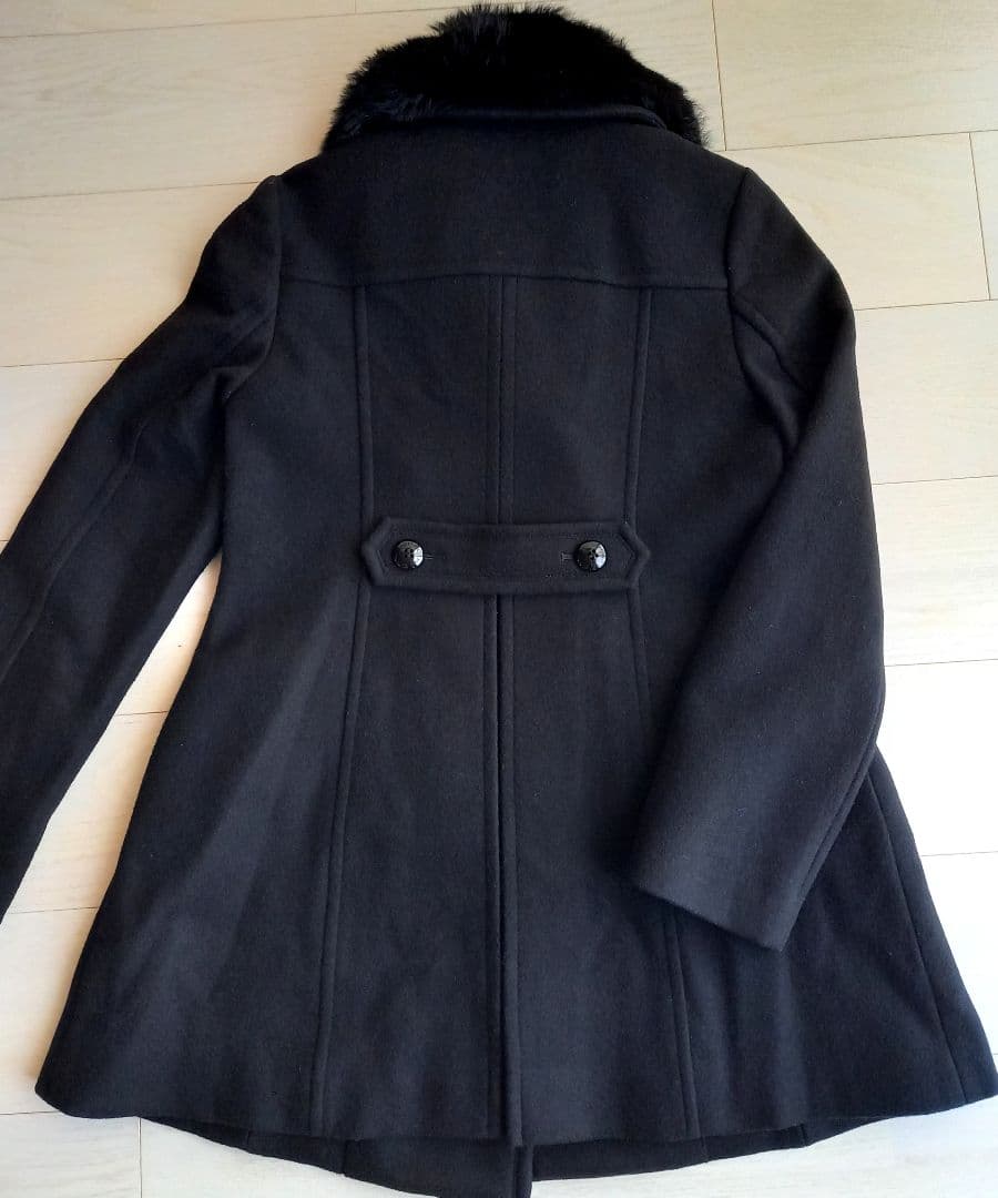 ブルーレーベルクレストブリッジ 極美品✨️ファー付きコート2WAY 40 L 黒