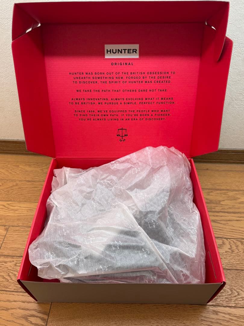 【未使用】HUNTER チェルシーラバーライドゴアブーツ ネイビー　26センチ