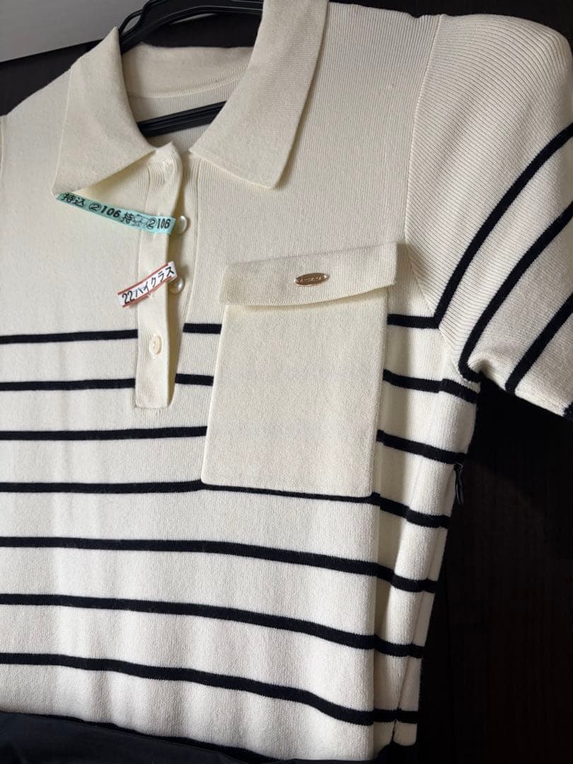 anuansポロニットドッキングワンピース