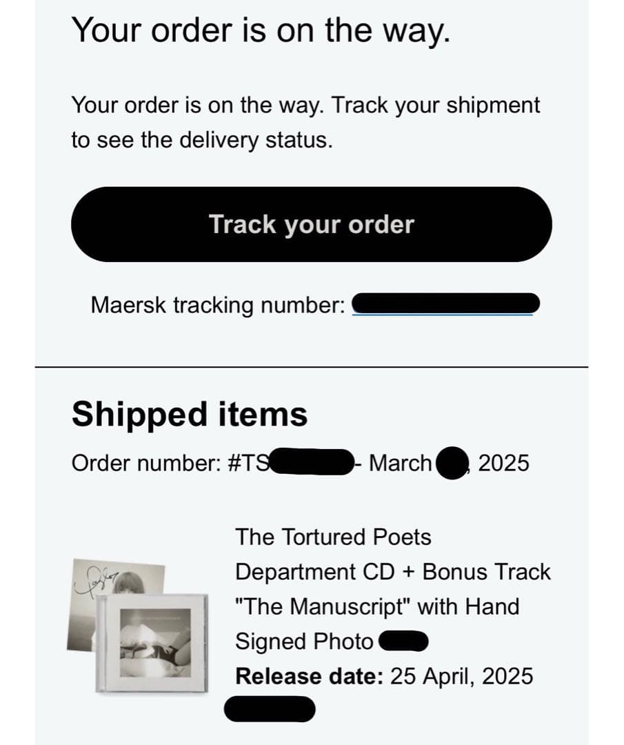 直筆サイン入り Taylor Swift TTPD CDアルバム 新品 輸入盤