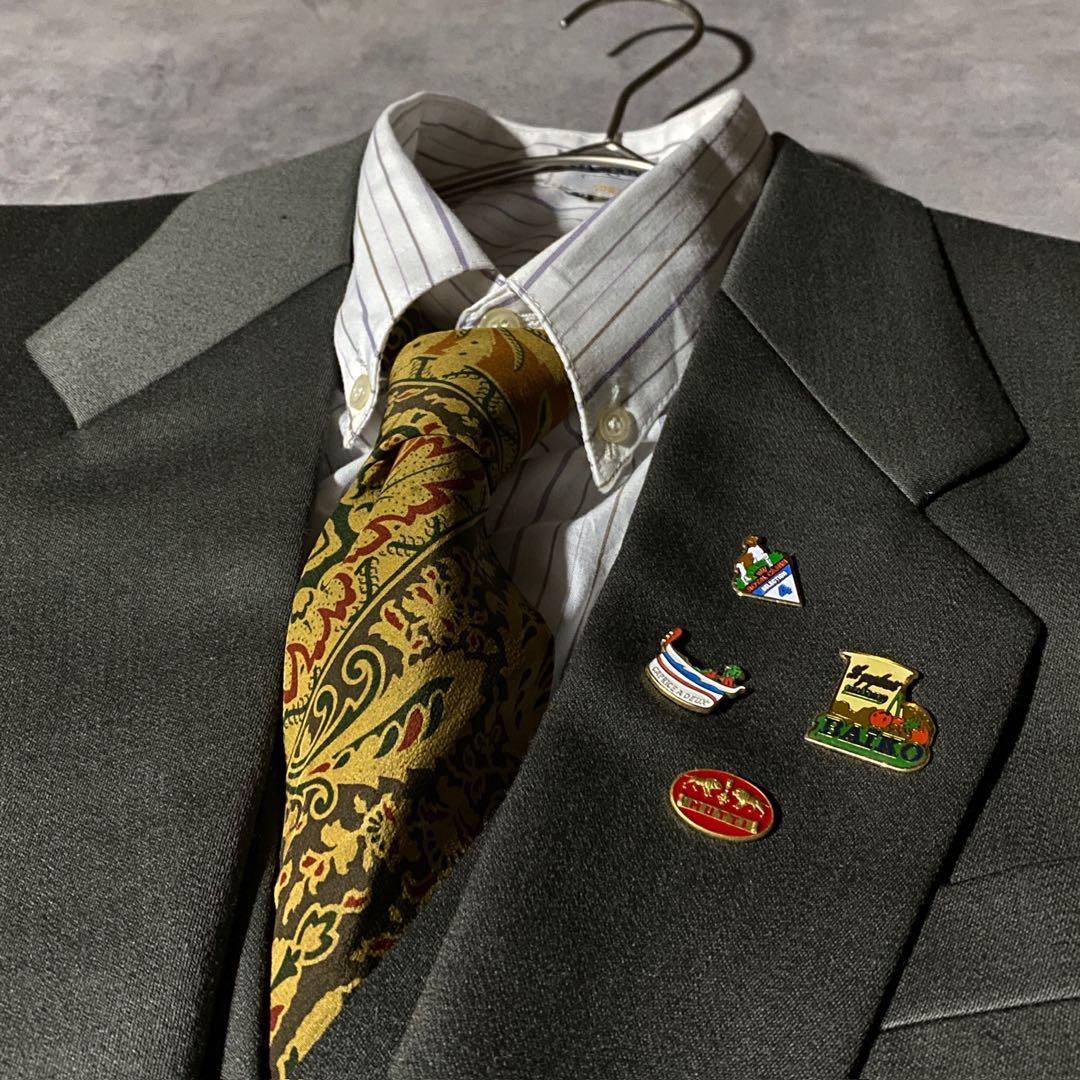90s vintage レトロセットアップ スーツ ピンズ No.190成人式