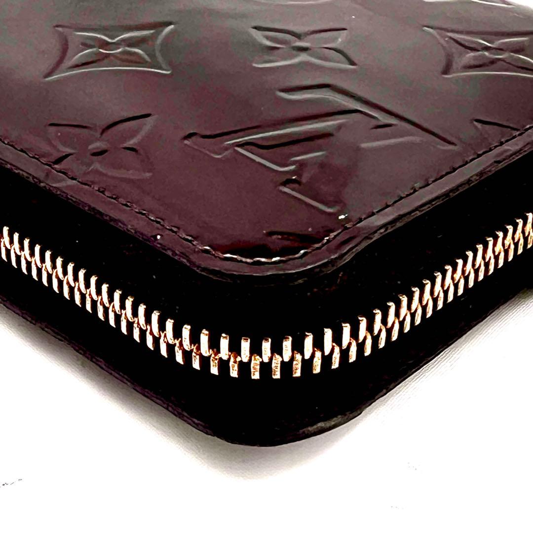 【極美品】 ルイヴィトン ヴェルニ アマラント ジッピーウォレット M93522