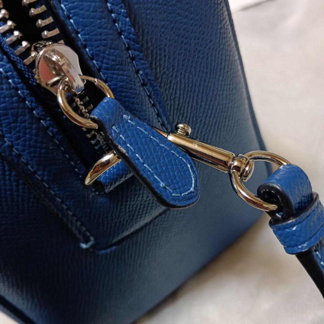 はなまゆです　coach ミニボストン　2wayショルダーバッグ ブルー