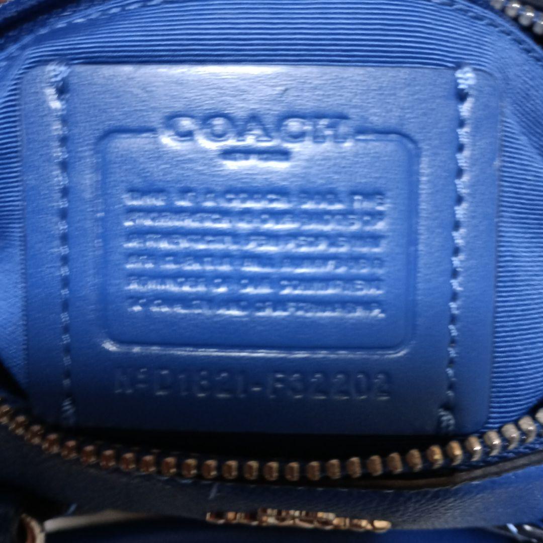 はなまゆです　coach ミニボストン　2wayショルダーバッグ ブルー