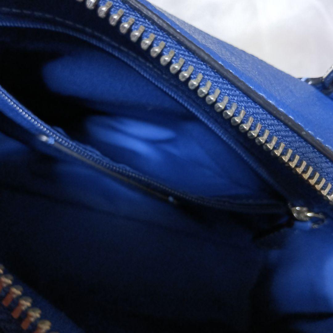 はなまゆです　coach ミニボストン　2wayショルダーバッグ ブルー