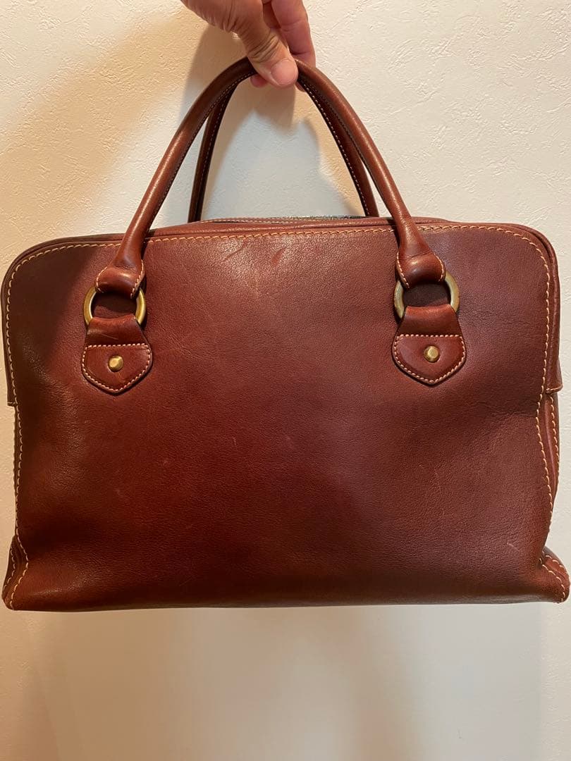 土屋鞄　ミニボストンバッグ　オイルヌメ