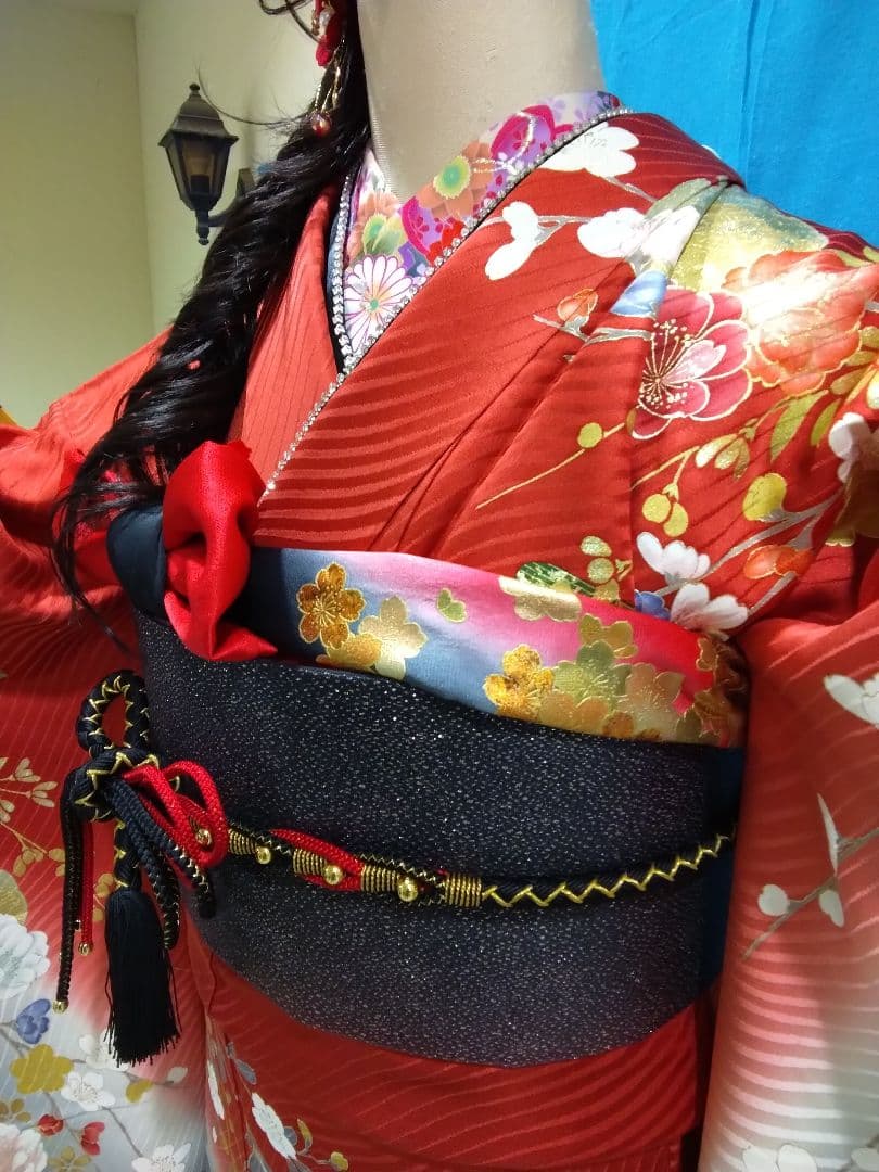 振袖フルセット、正絹振袖セット、成人式、半襟重ね衿、帯揚げ帯締め、西陣袋帯、襦袢