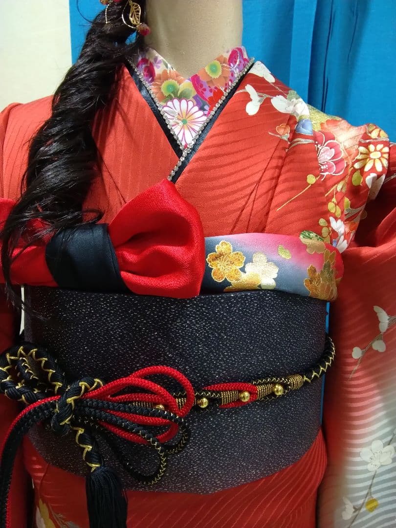 振袖フルセット、正絹振袖セット、成人式、半襟重ね衿、帯揚げ帯締め、西陣袋帯、襦袢