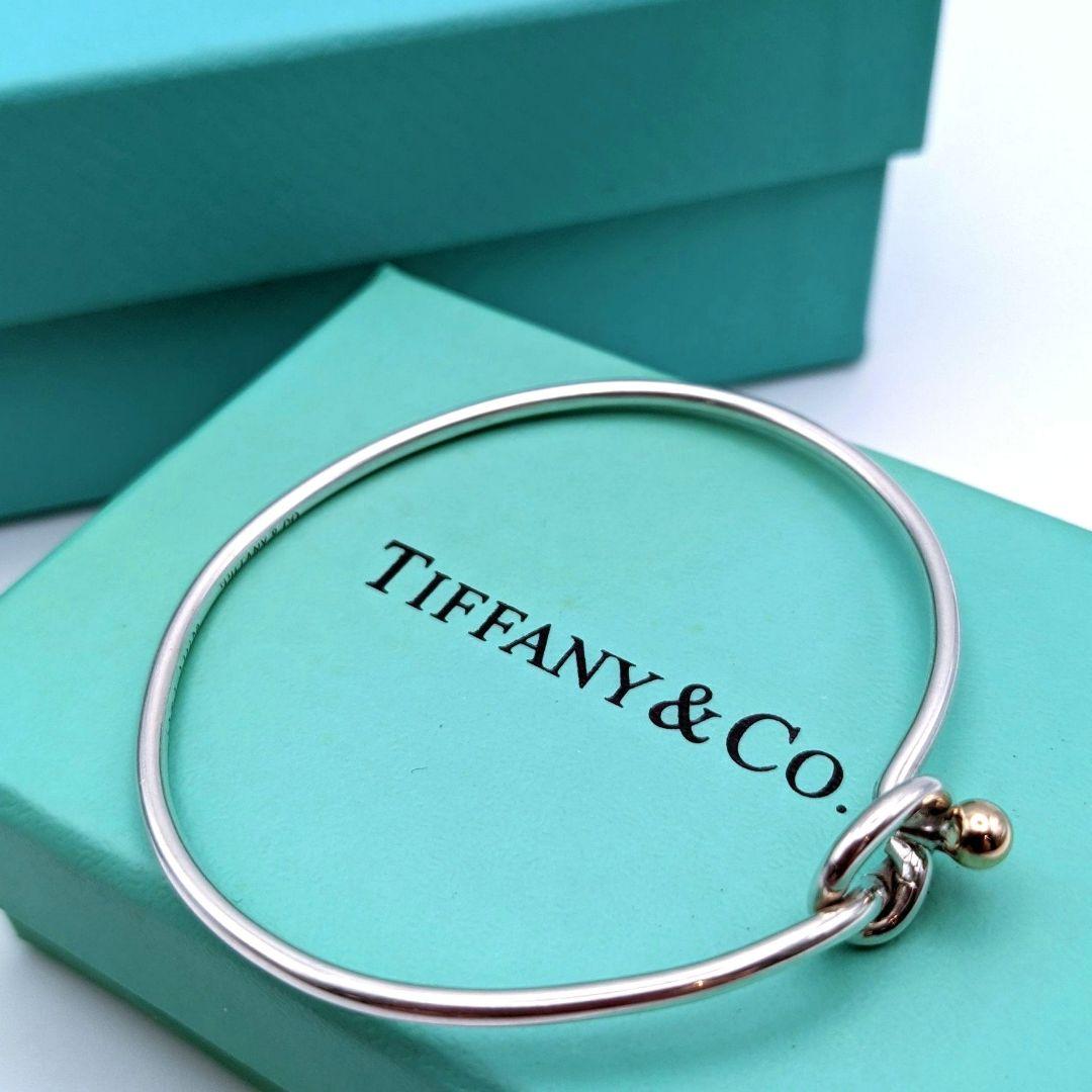 希少オールドティファニー フック＆アイ ブレスレット コンビ 925 k14