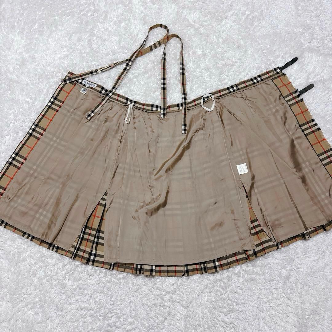美品✨希少✨2WAY バーバリーズ 巻きスカート 160A ノバチェック ウール