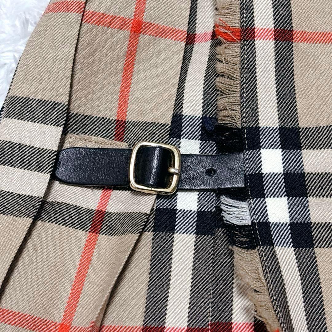 美品✨希少✨2WAY バーバリーズ 巻きスカート 160A ノバチェック ウール