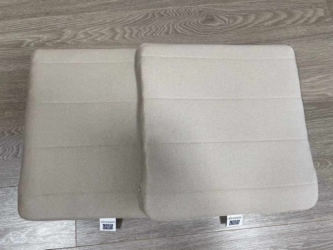 ★かーる396★エアウィーブ ベージュ 座布団2枚セット