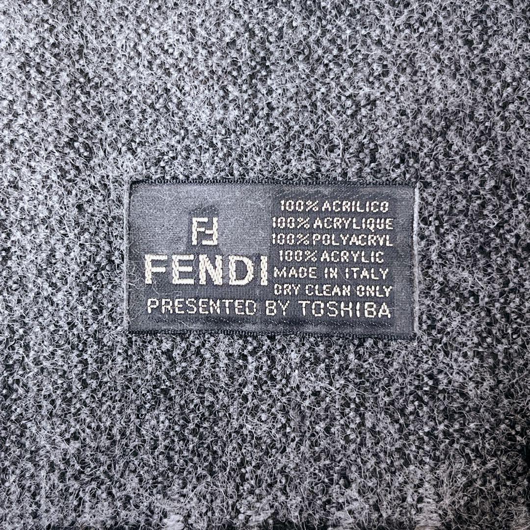 FENDI フェンディ スカーフ マフラー ズッカ柄 フリンジ