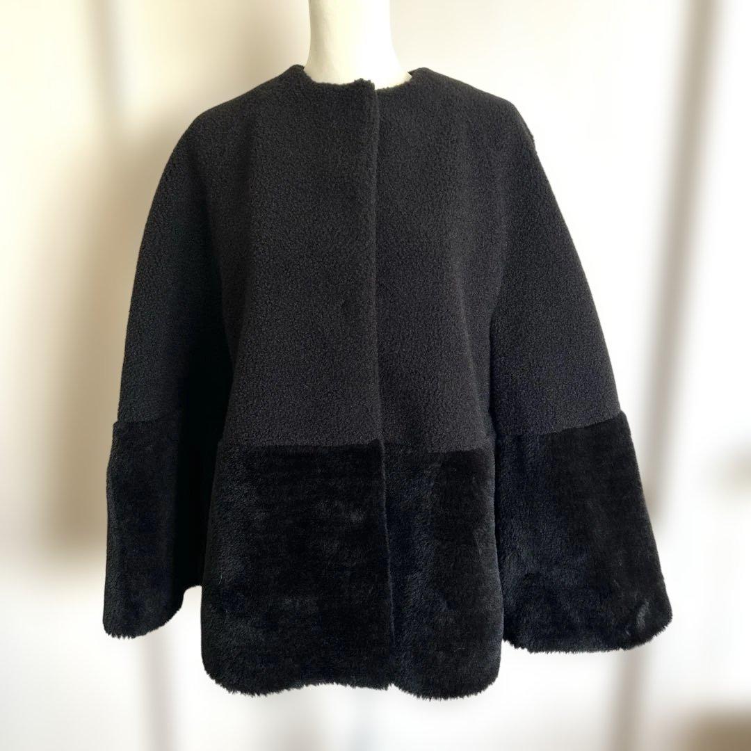 未使用 ☆ UNITED ARROWS ボア マントコート