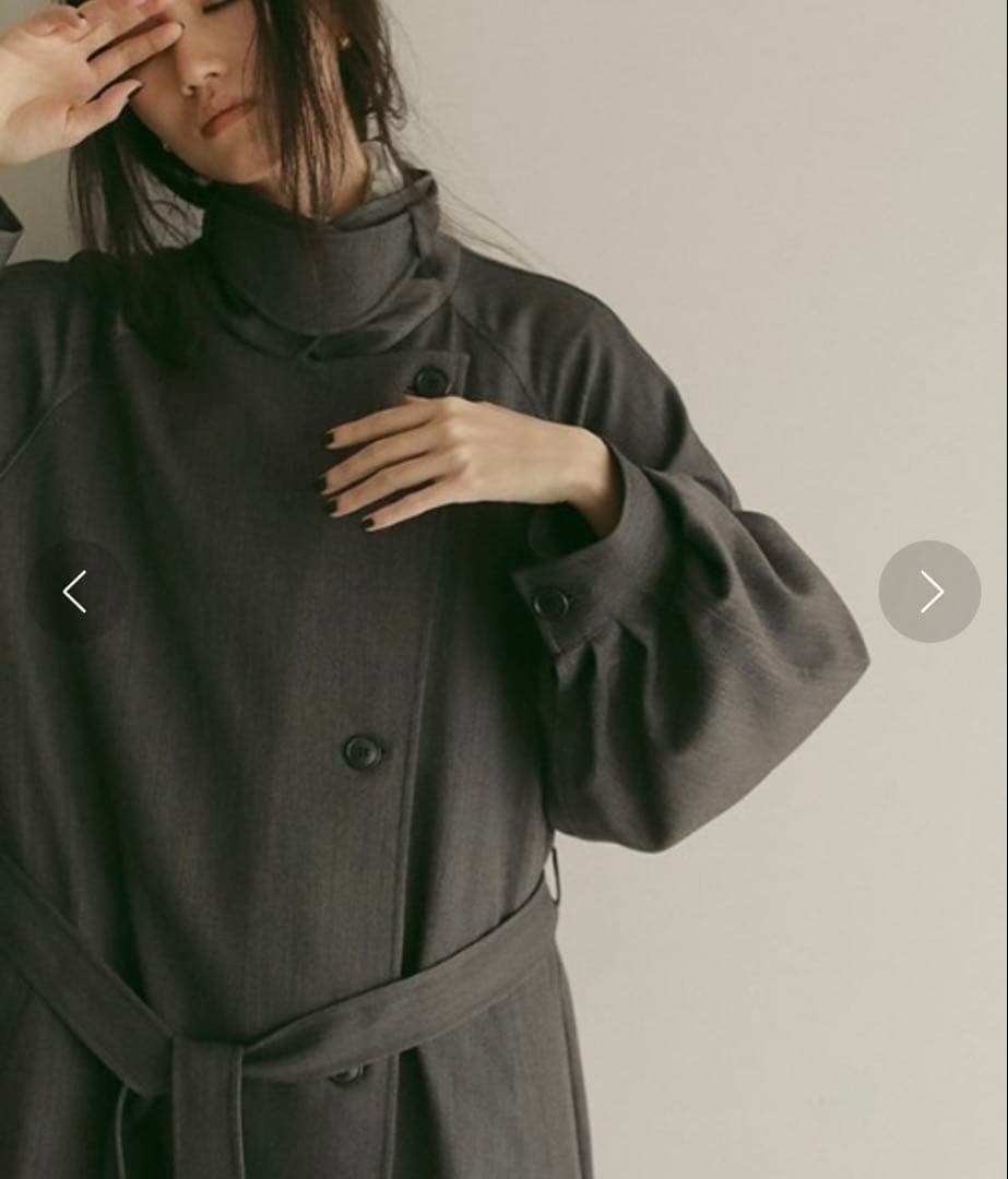 【試着のみ】ETRETOKYO ウールチノコンシャススリーブ トレンチコート