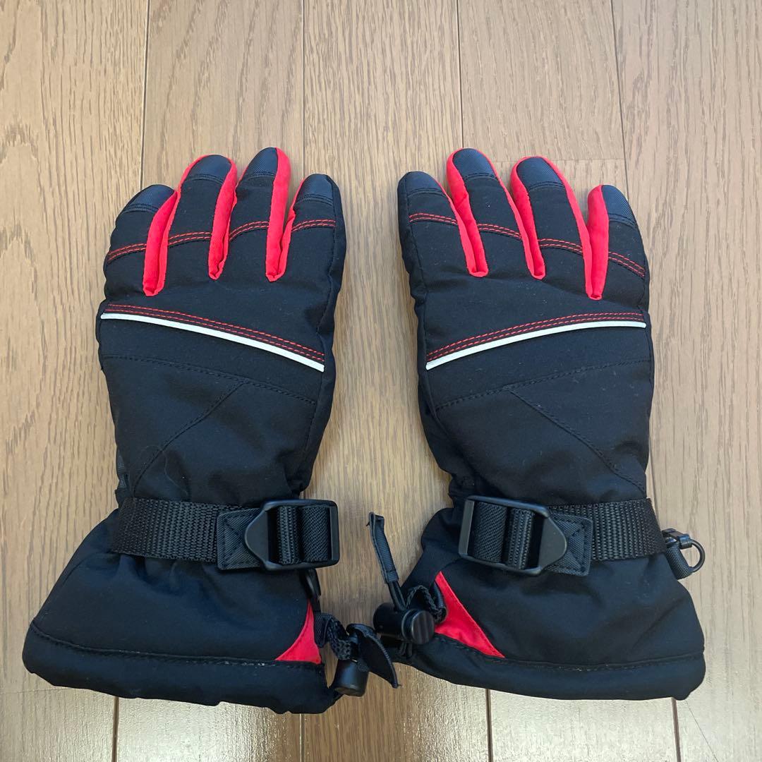 スキーウェア キッズ 115→135 デサント 赤 紺　手袋付き