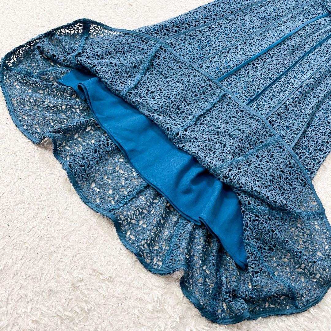 【美品】 FRAY I.D リーフレースパネルワンピース