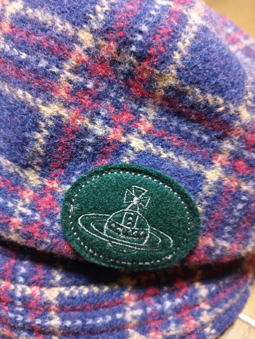 希少 Vivienne Westwood チェック オーブ クロッシェ帽子