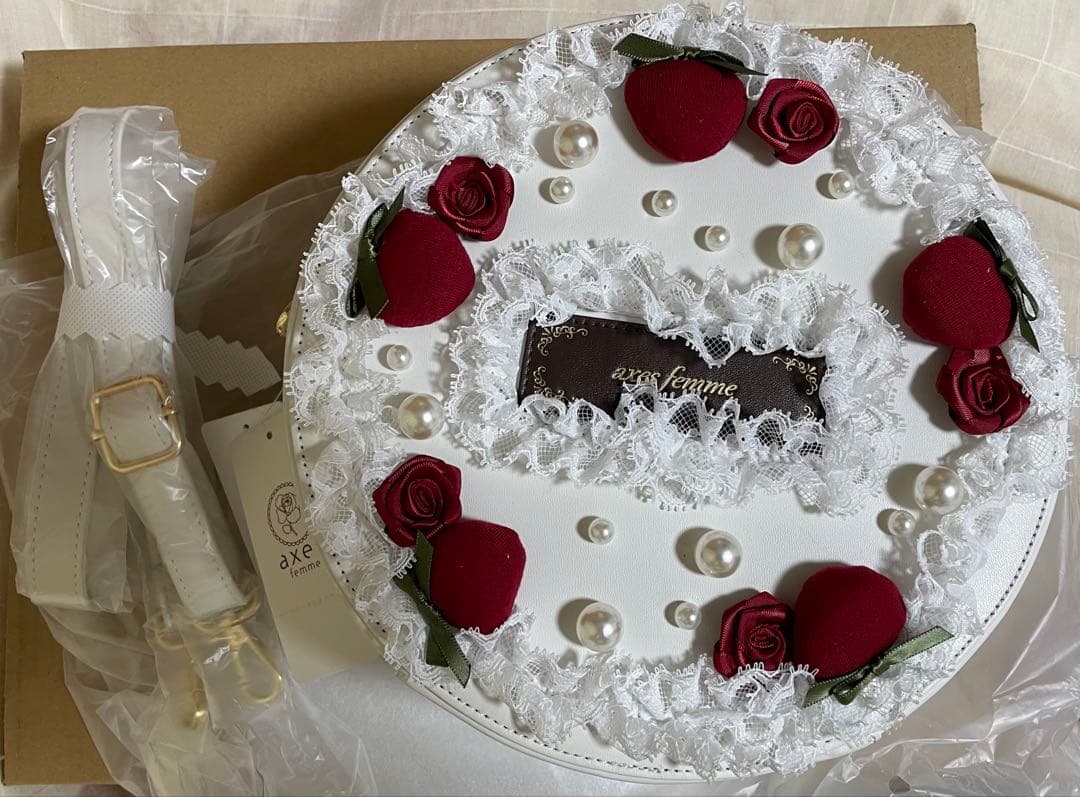 n*n様 【axes femme】 ローズ ケーキ モチーフ バッグ　新品　2/