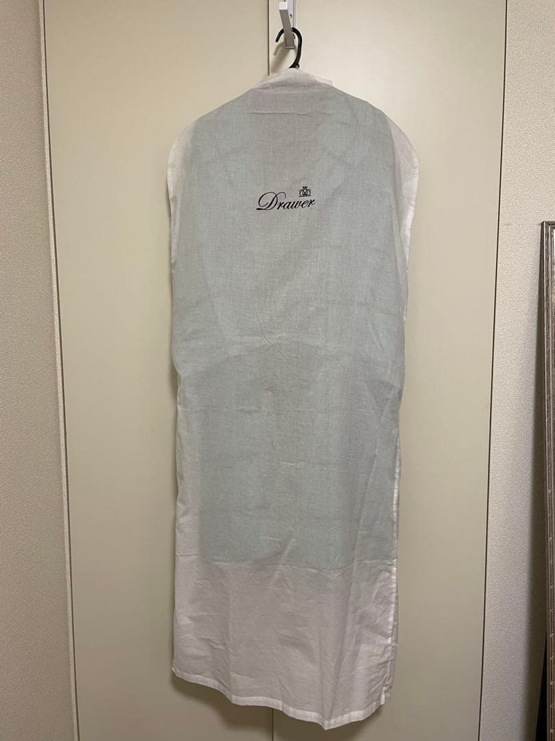 drawer ドロワー　緑 チェック チェスターコート ベルト付き　36