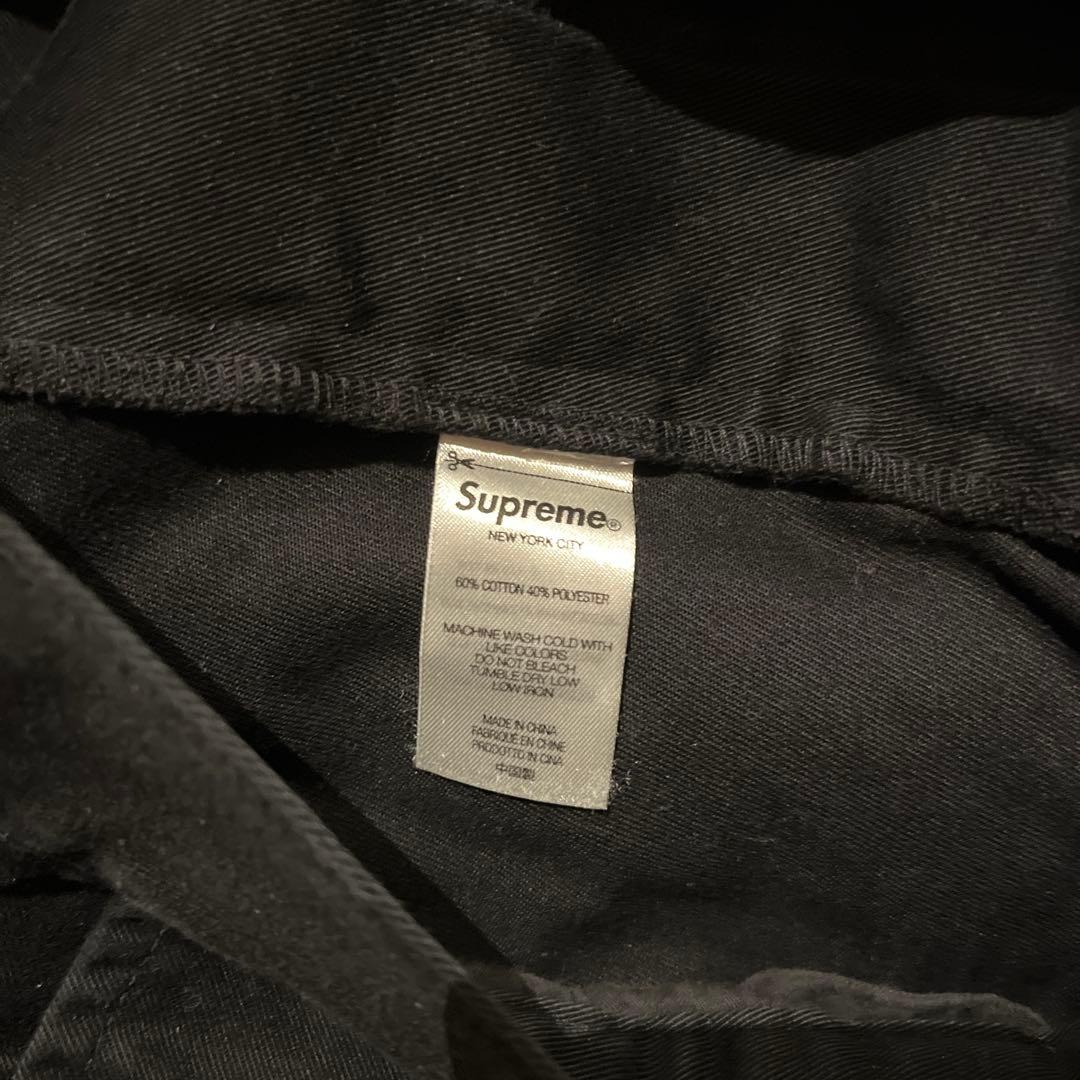 Supreme ブラック チノパン　w36