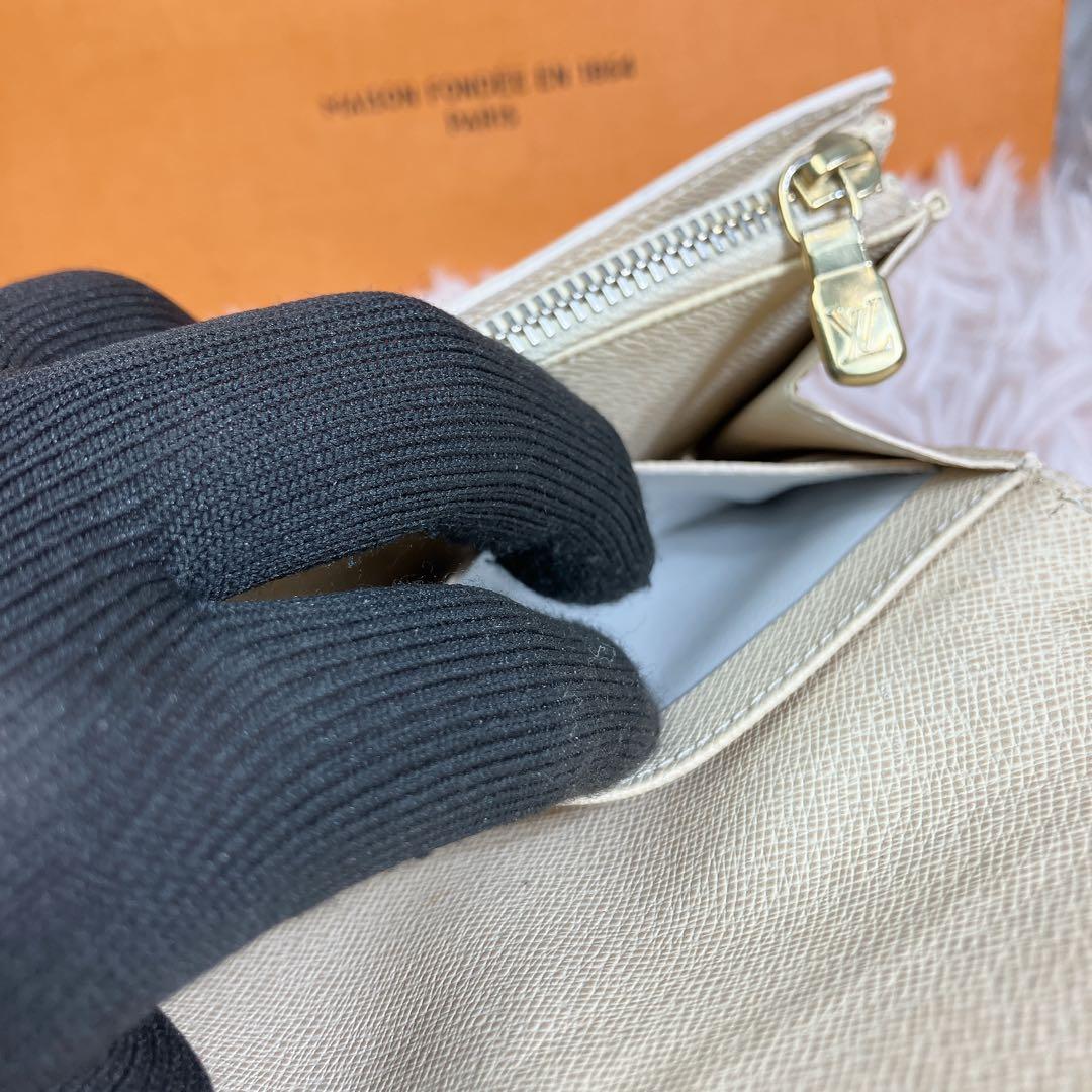 ！超美品！ ルイヴィトン ダミエ アズール ポルトフォイユ サラ 長財布