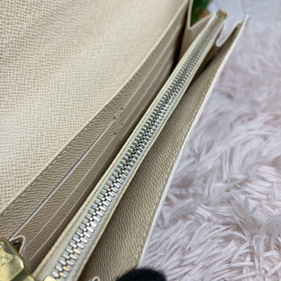 ！超美品！ ルイヴィトン ダミエ アズール ポルトフォイユ サラ 長財布