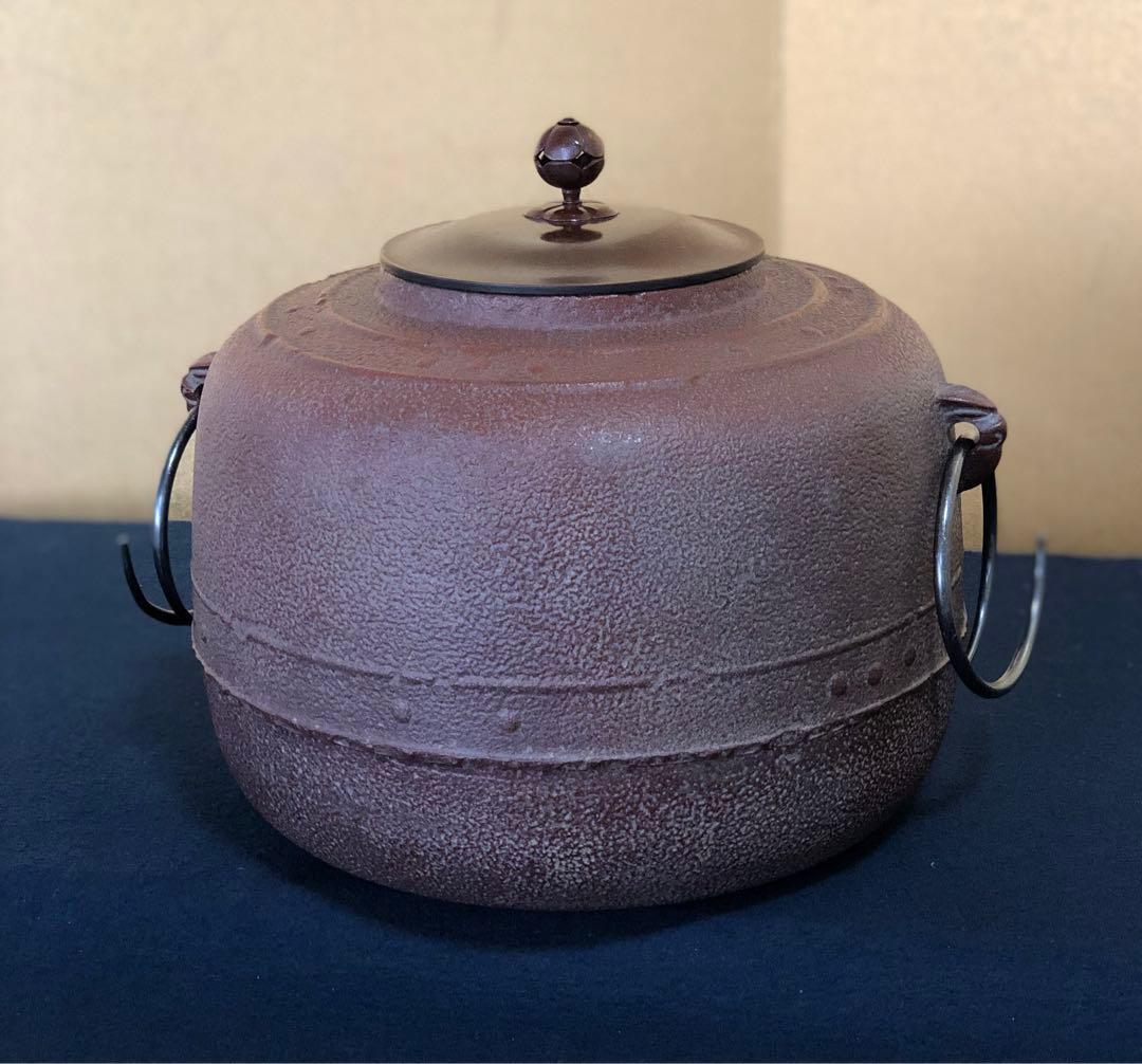 割引❗️《R》利休好 萬代屋釜 鐶付 釜師 高橋敬典 作歴 共箱 251216お5