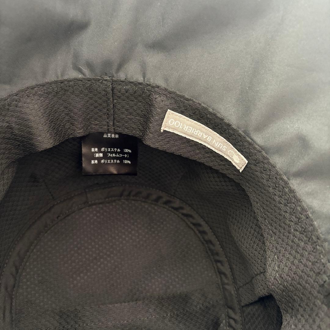 サンバリア 100 ナチュラルハット ブラック 黒 顎紐付き 完全遮光 UV