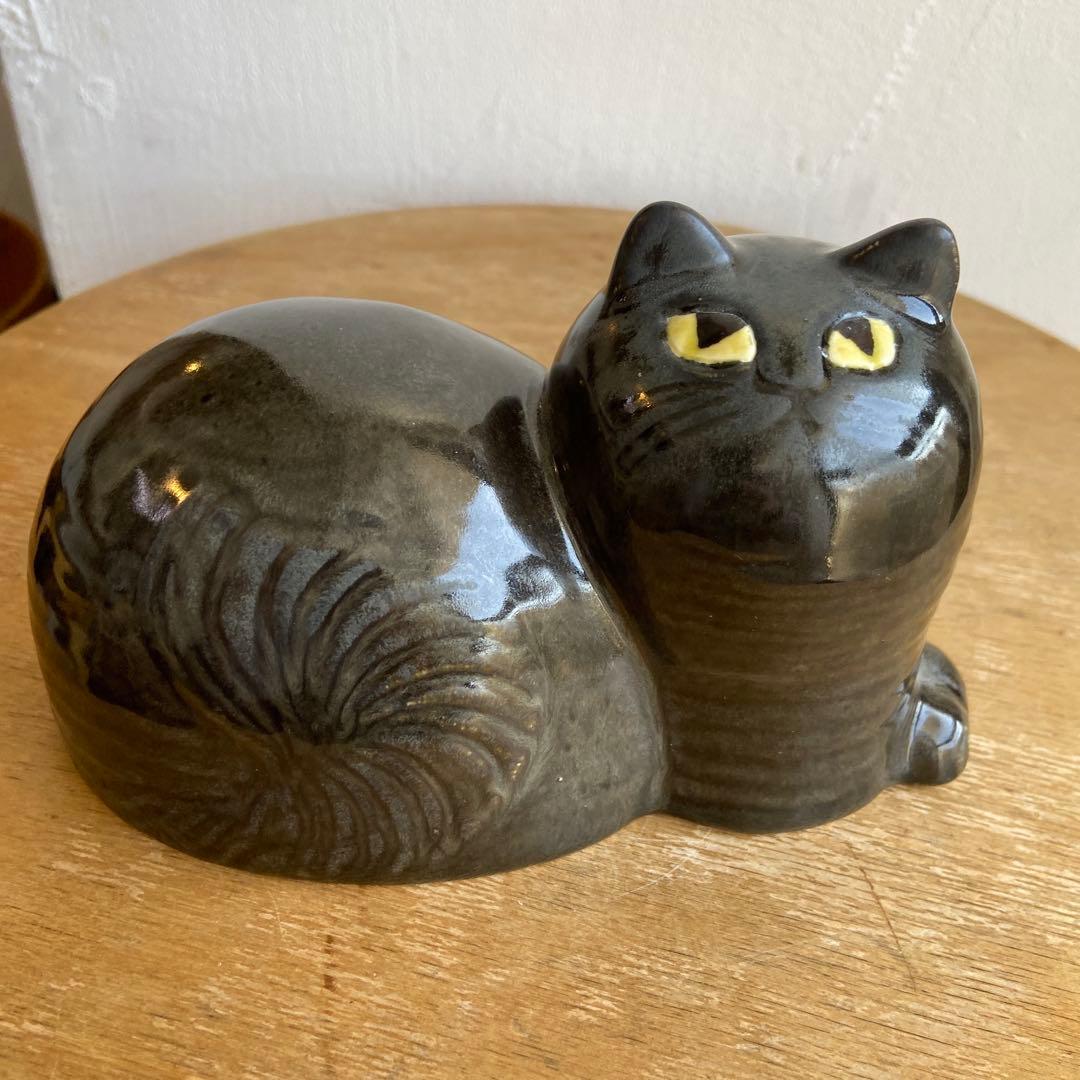 リサラーソン　じゃまをする猫　マイ　maj ツヤありブラック　scope