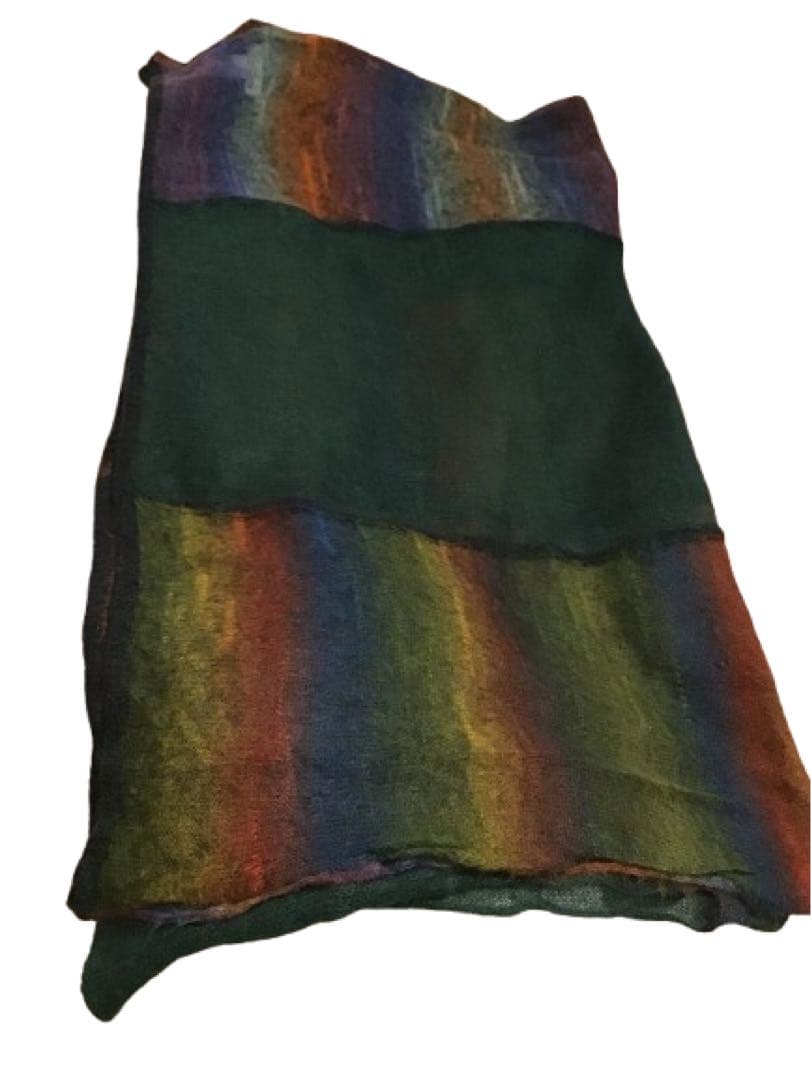 【新品未使用タグ付】iines佐藤繊維大判カラフルショール