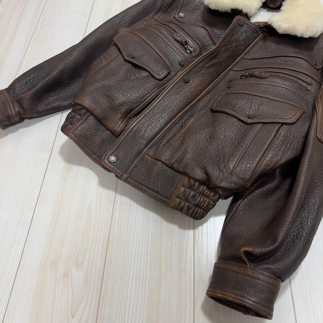 Wind Armor ウィンドアーマー g-1 レザージャケット L ブラウン