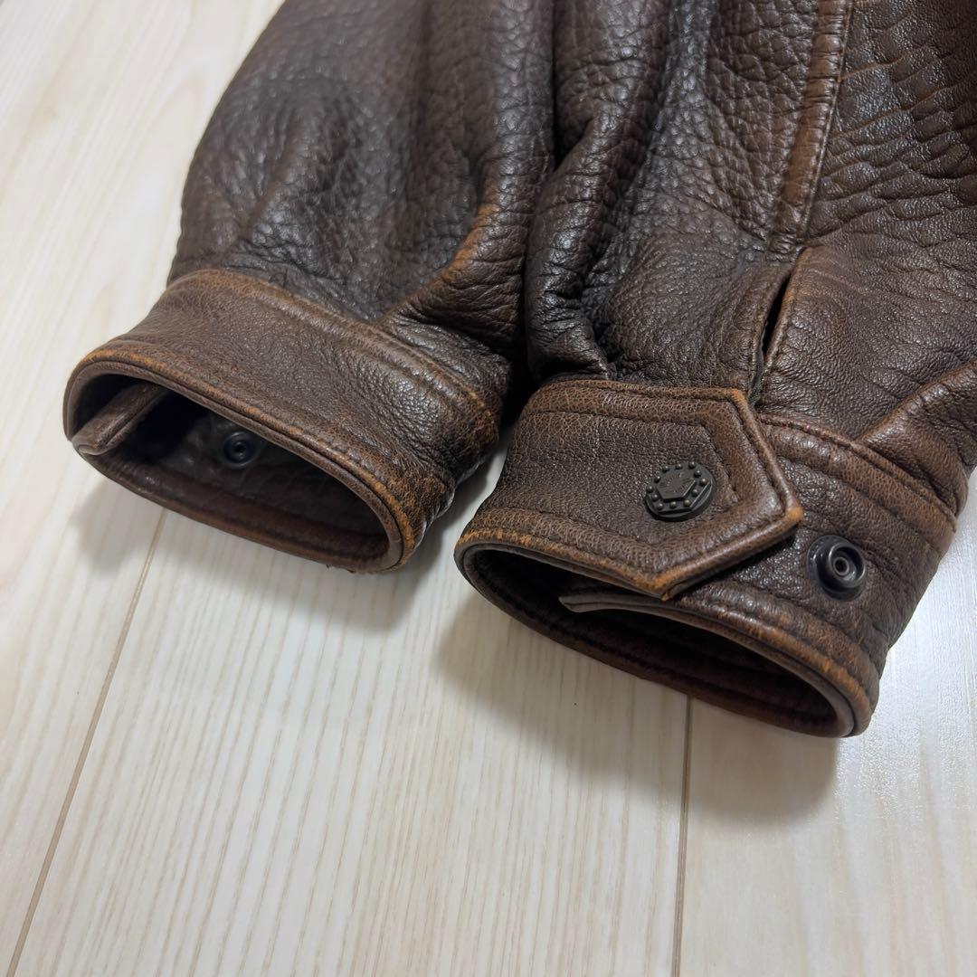 Wind Armor ウィンドアーマー g-1 レザージャケット L ブラウン