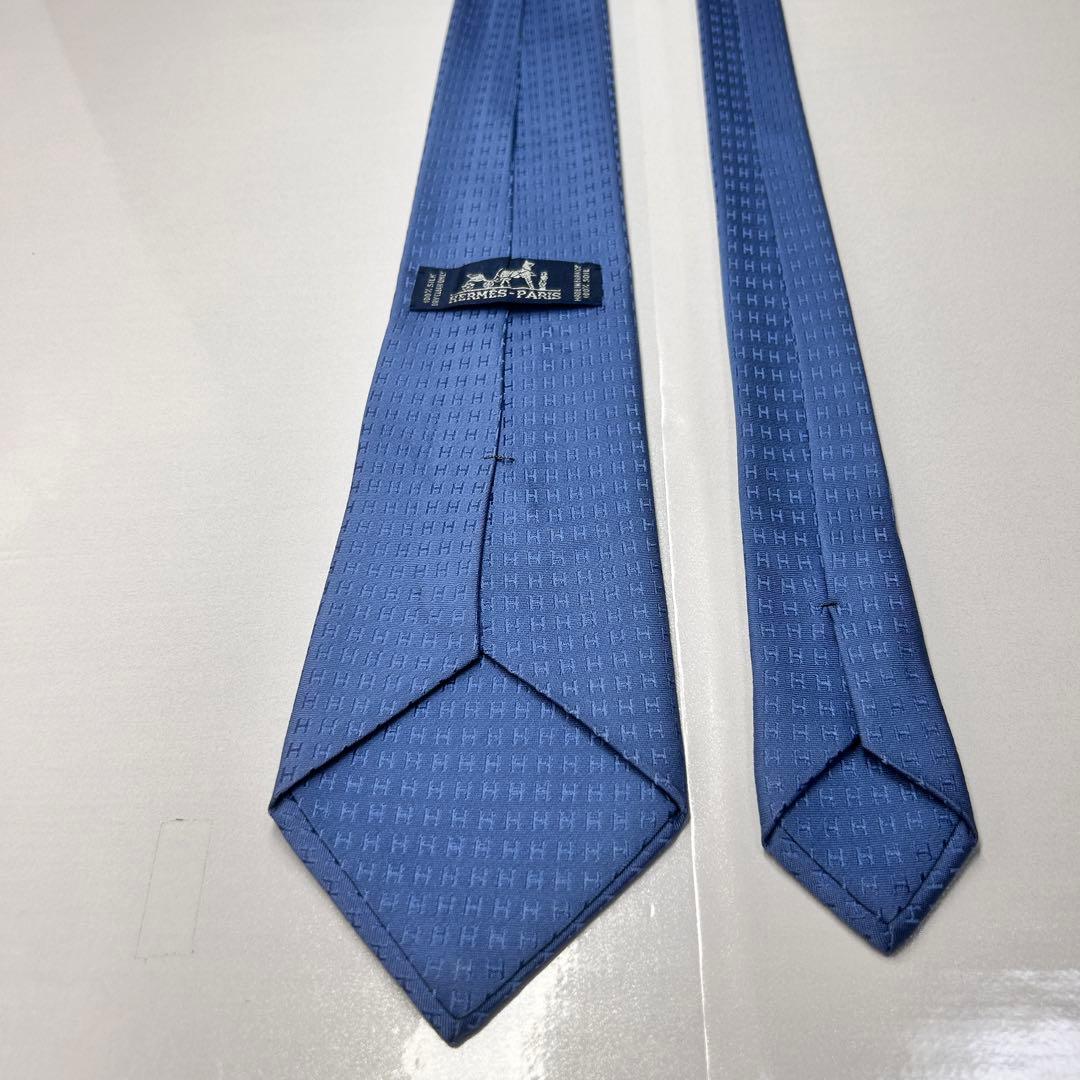 HERMES エルメス 美品 ネクタイ ファソネ H柄 H織 大人気 刺繍