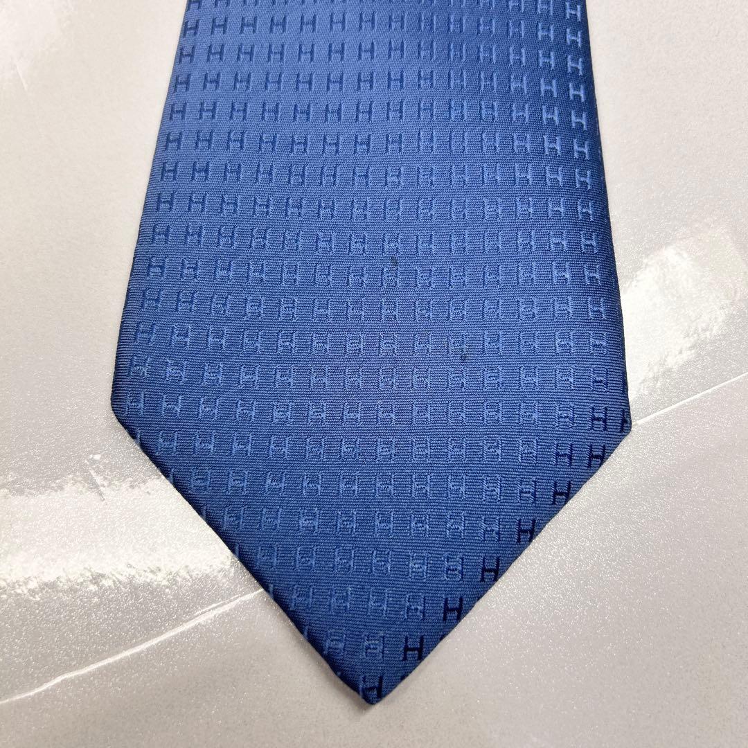 HERMES エルメス 美品 ネクタイ ファソネ H柄 H織 大人気 刺繍