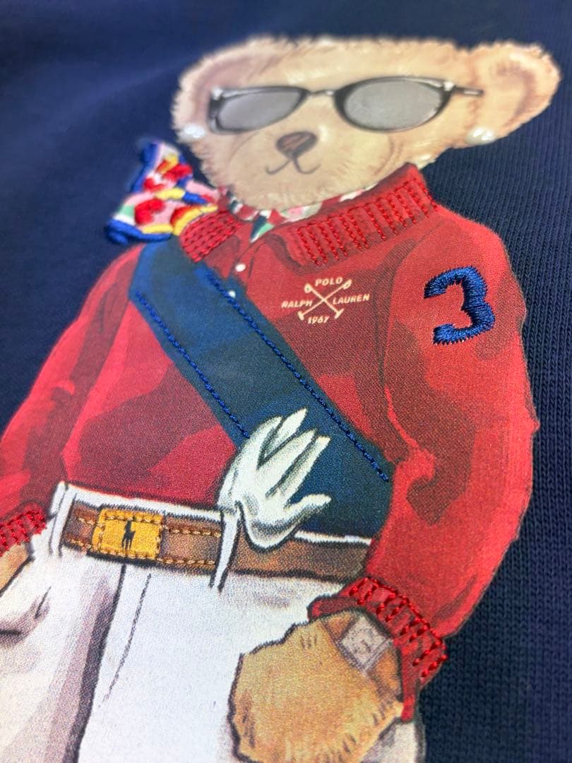 ポロベアプリント ネイビー パーカー