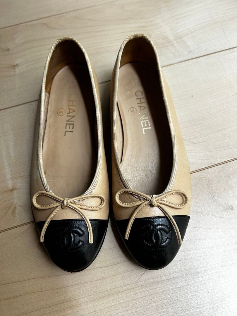 CHANEL バレエシューズ ベージュ35,5