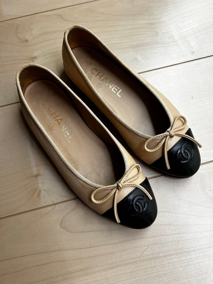 CHANEL バレエシューズ ベージュ35,5