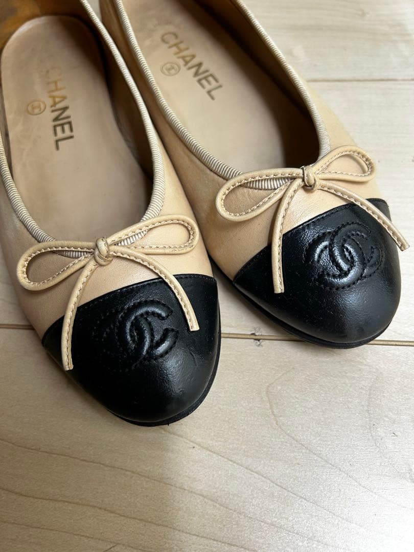 CHANEL バレエシューズ ベージュ35,5