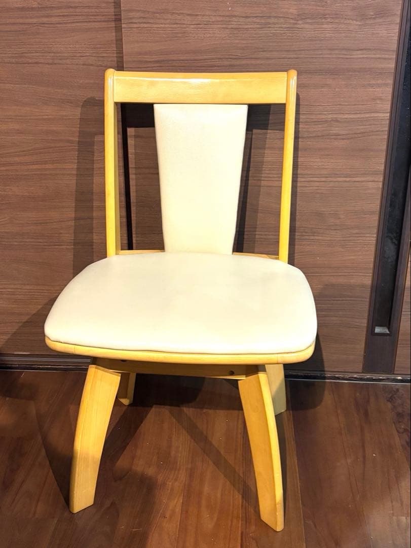 2個セット ニトリ 回転式 ダイニングチェア(リック GV LBR