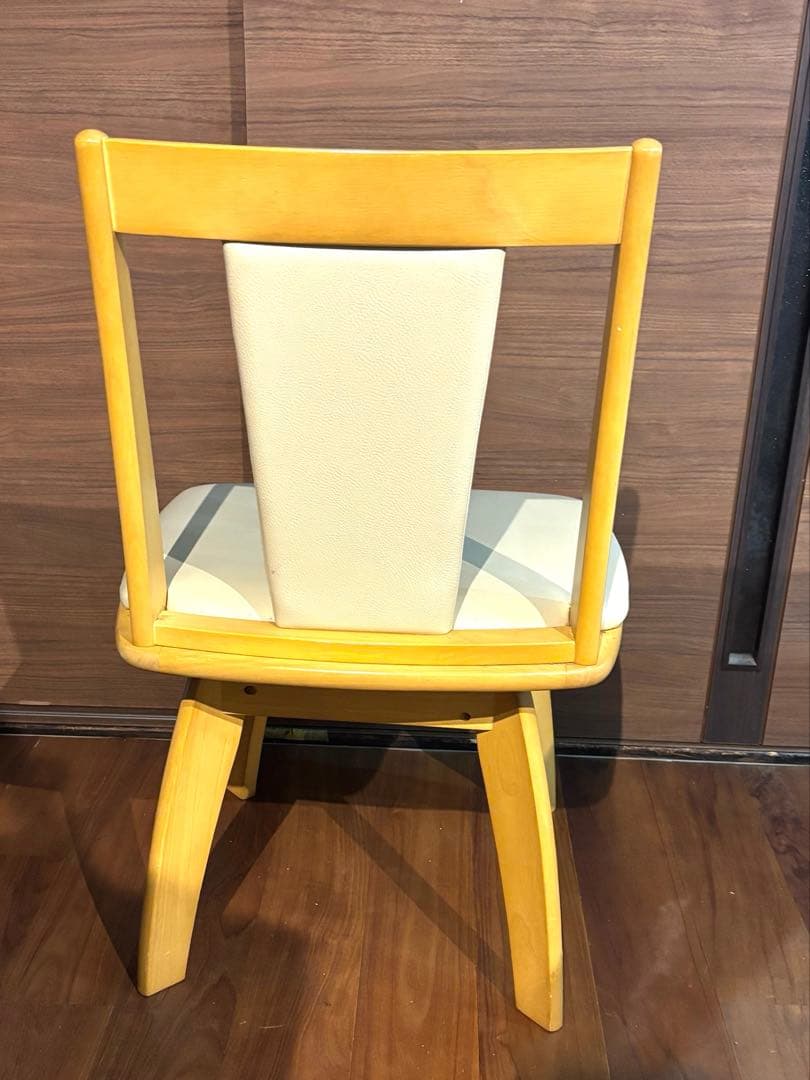 2個セット ニトリ 回転式 ダイニングチェア(リック GV LBR