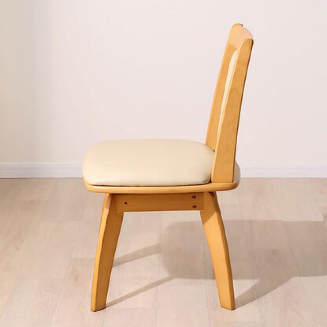 2個セット ニトリ 回転式 ダイニングチェア(リック GV LBR