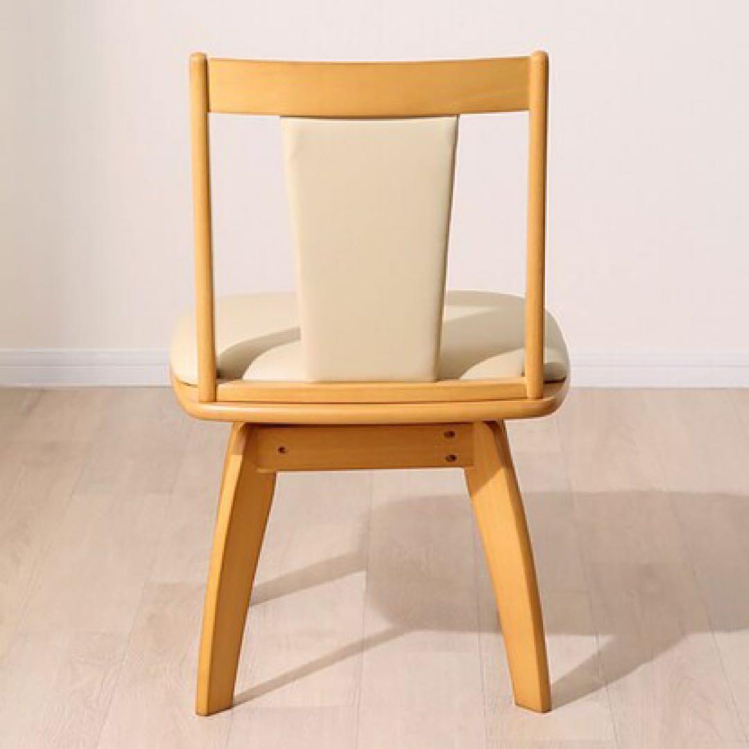 2個セット ニトリ 回転式 ダイニングチェア(リック GV LBR