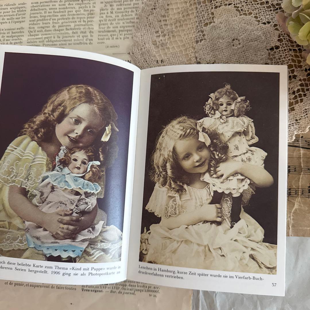 入手困難★美しい少女と人形のビンテージ写真集ヴィクトリアン洋書ジャンクジャーナル