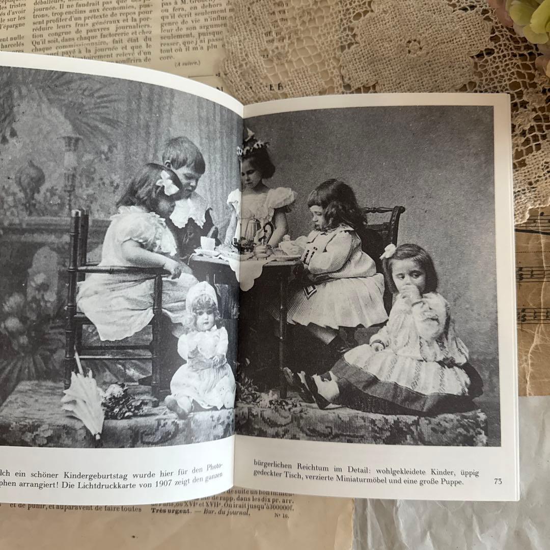 入手困難★美しい少女と人形のビンテージ写真集ヴィクトリアン洋書ジャンクジャーナル