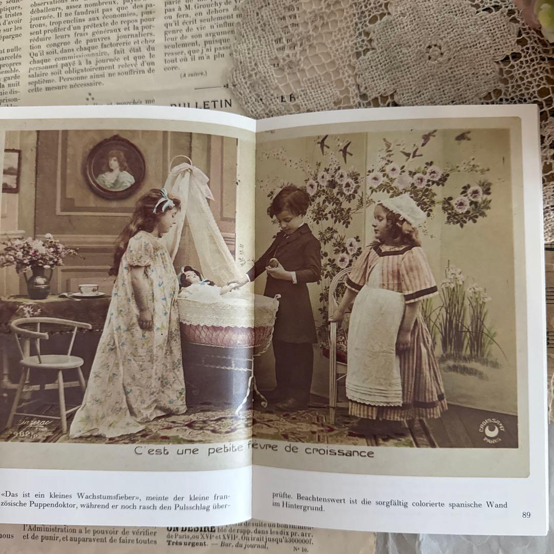 入手困難★美しい少女と人形のビンテージ写真集ヴィクトリアン洋書ジャンクジャーナル