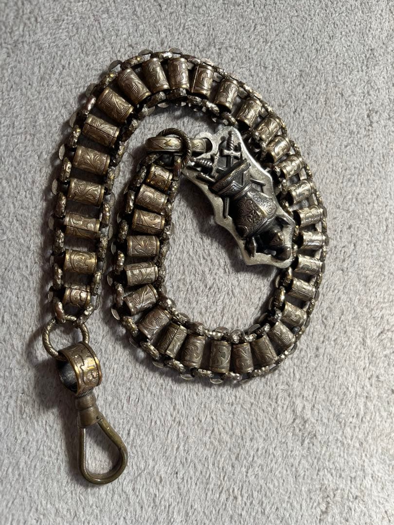 フリーメイソン　ソードチェーン テンプル騎士団ウォレットチェーン約60.5cm