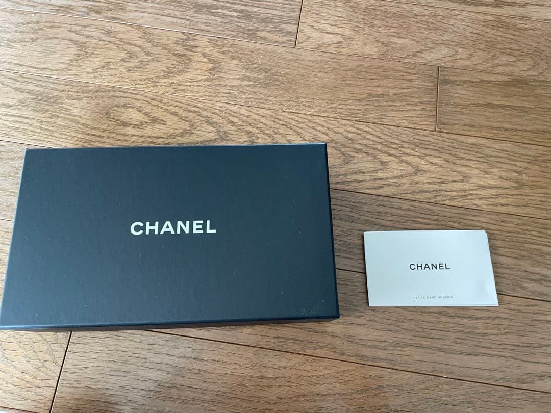 美品　CHANEL シャネル　カメリア　長財布　希少　ネイビーブルー　ウォレット