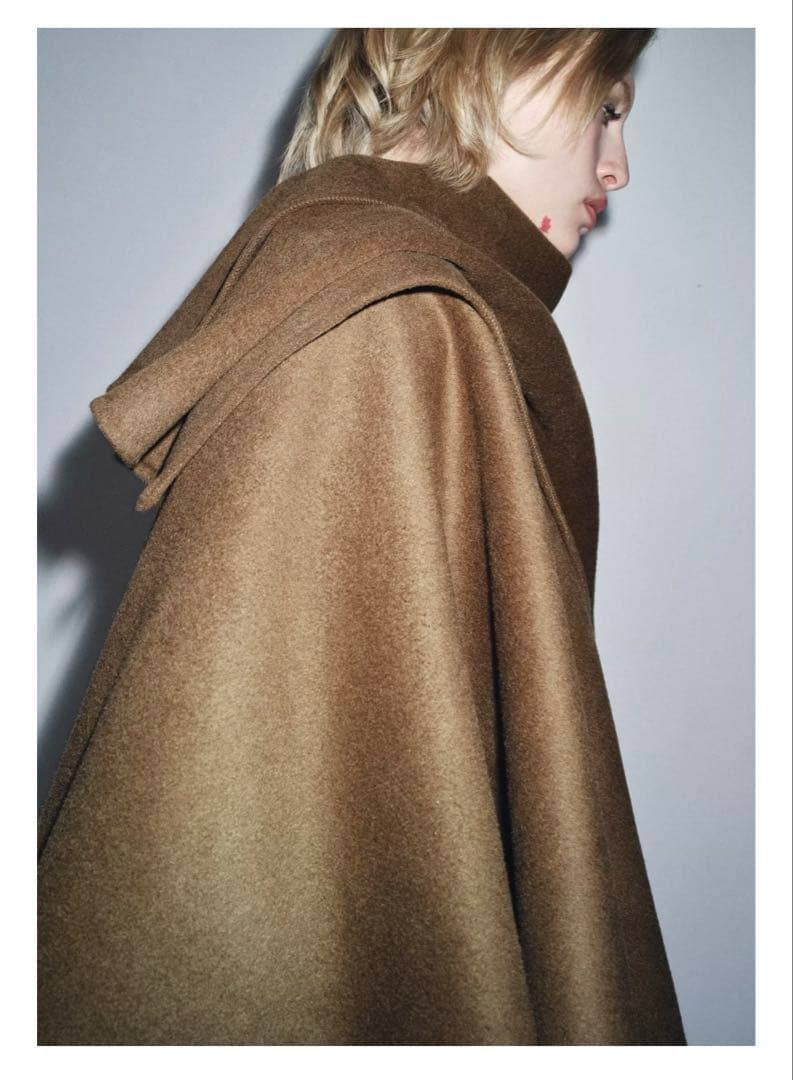 新品 ZW COLLECTION ケープディテールウールコート M カーキ